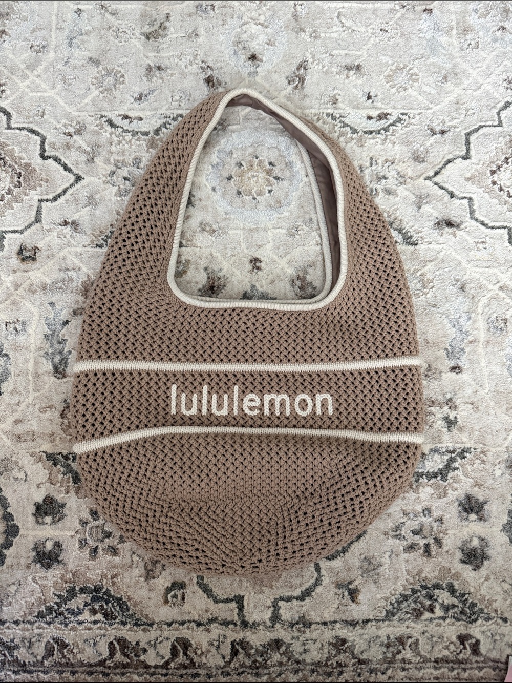 Lululemon Brown Knit Tote Bag
